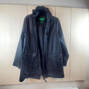 Dip Women's Charcoal Hooded Rain Jacket